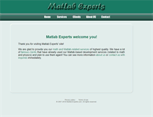 Tablet Screenshot of matlab-experts.com